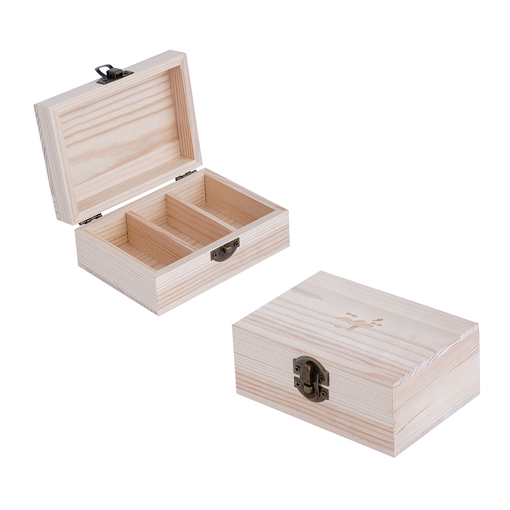 3 Grid Wooden Box ,صندوق خشبي مع 3 شبكات